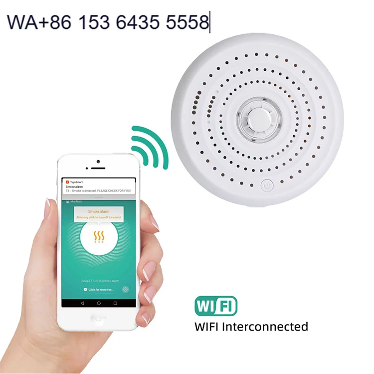 Multi-Sensor WiFi Vape & Noise Detector AJ-660 Detect Cigarette Smoke With Local Sound Light Remote APP Alarm