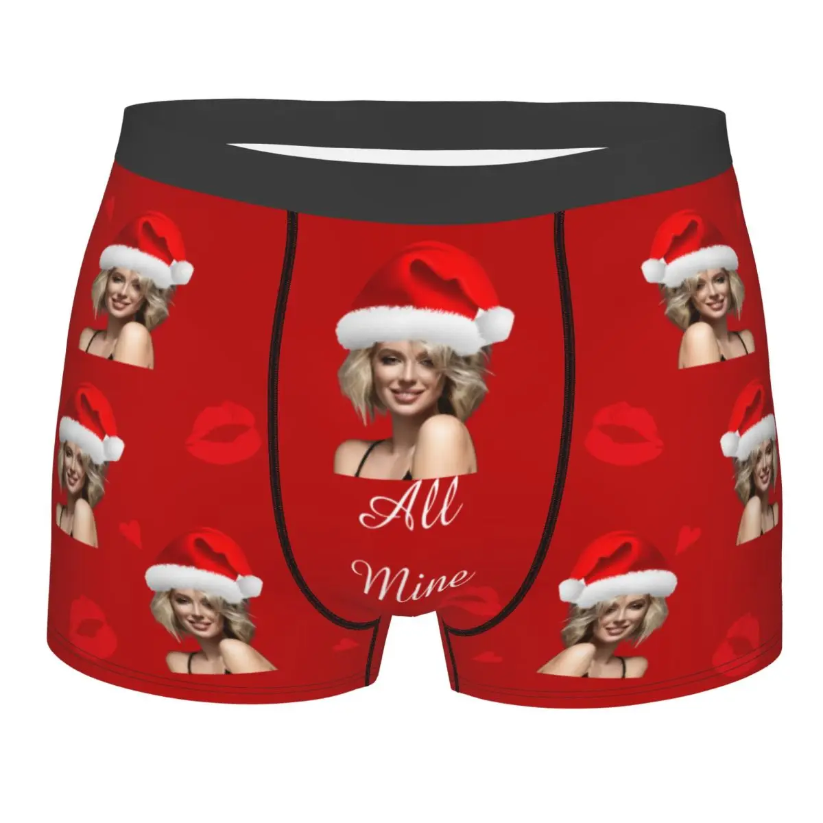 

Funny Boxer Personalized Face Photo Custom Christmas GiftsShorts Panties Men Long Underwear Breathable Underpants for Homme