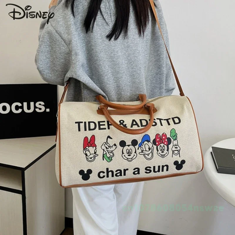 Disney-Sac à couches de dessin animé portable pour bébé, sac à main multifonctionnel, grande capacité, haute qualité, mode, nouveau