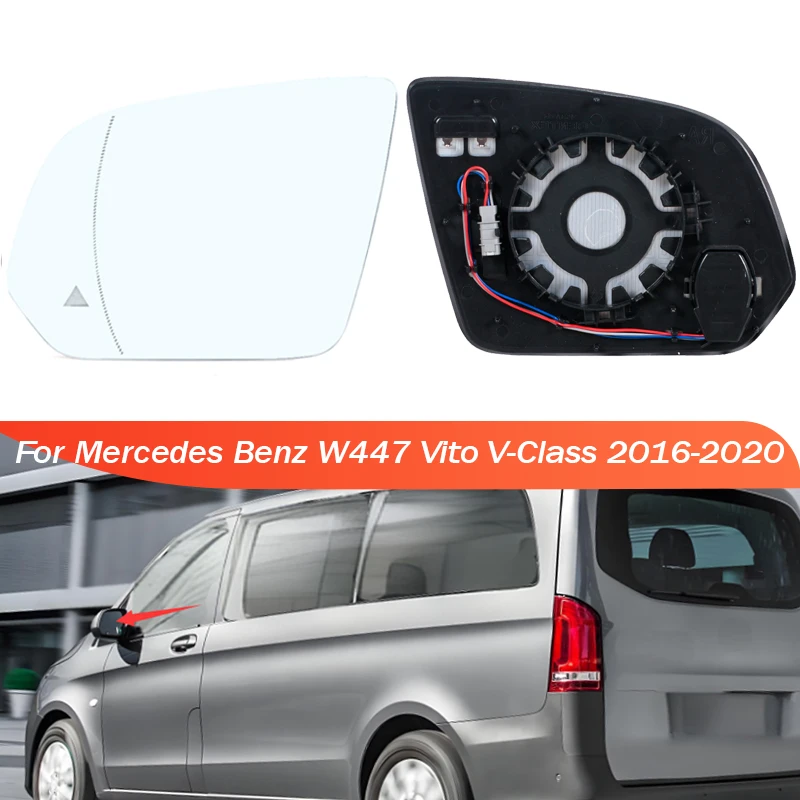 

Side Wing Rearview Mirror Heating Blind Spot Assist Lens Reverse For Mercedes Benz W447 Vito V-Class 2016 2017 2018 2019 2020