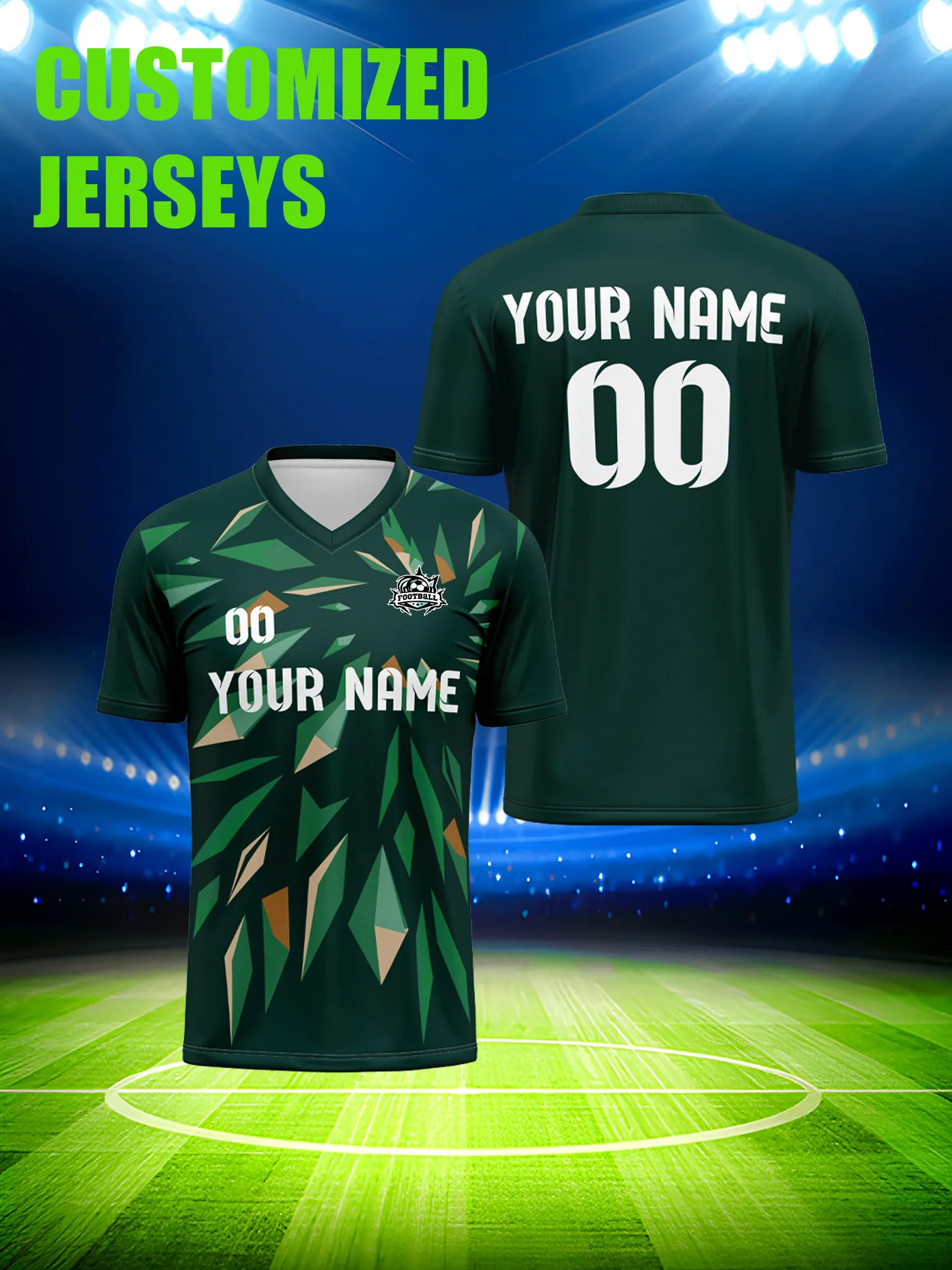 

Футбольная форма на заказ с индивидуальным изображением, номером и именем, оптовые заказы для команд и клубов, фанатская экипировка.