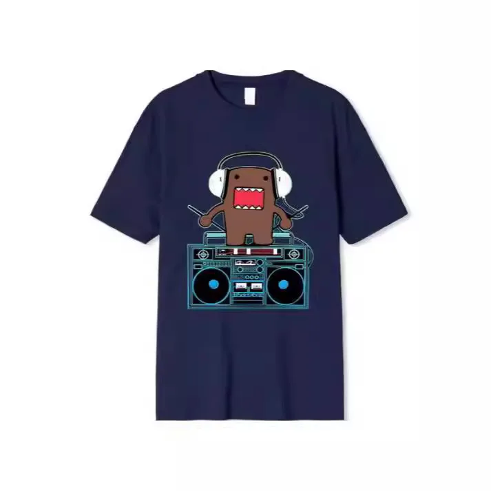 

Domo Kun Men's T-shirt Short Sleeve O-Neck Humorous Style DJ Domo T-shirt Gift Creative T-shirt