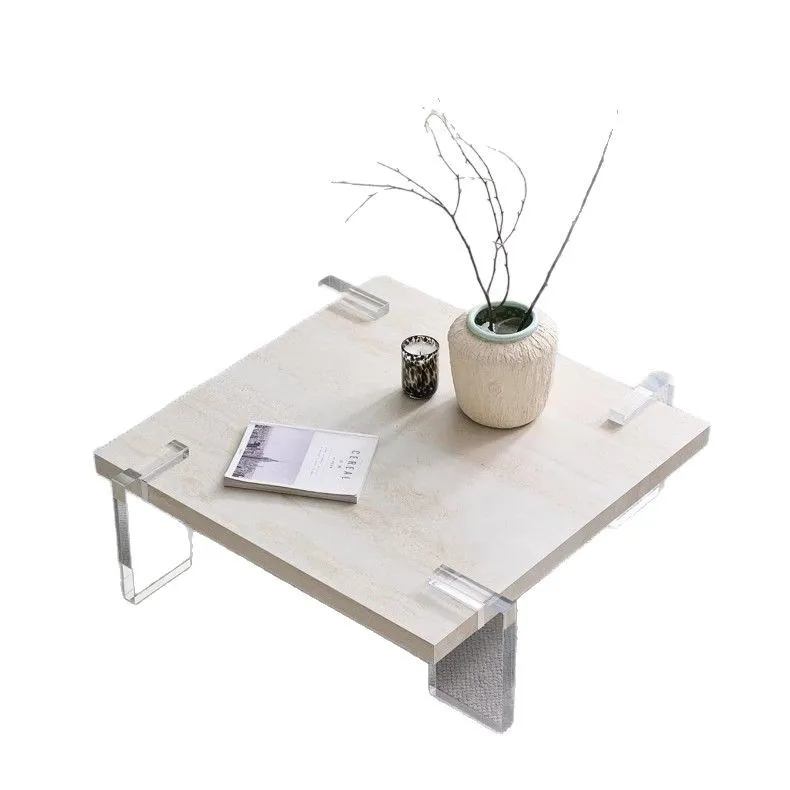

Medieval style, white cave stone, coffee table, modern, simple, small apartment, living room