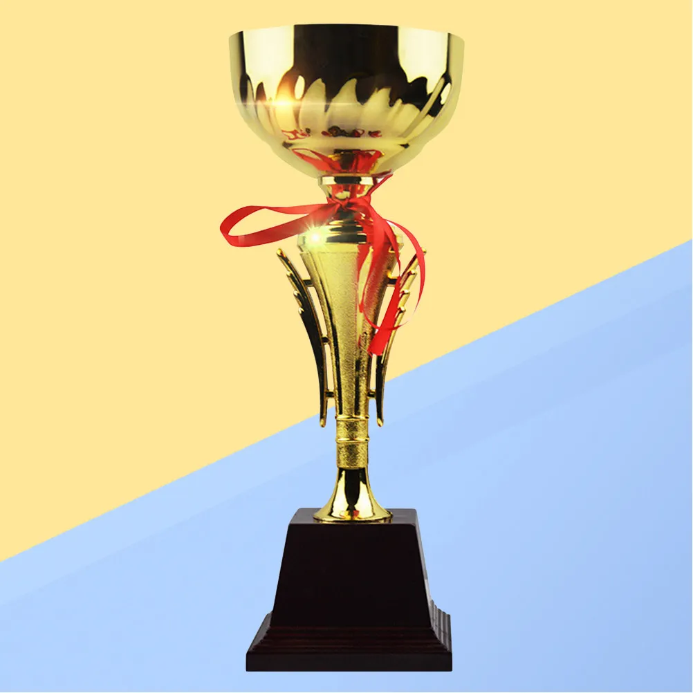 1Pcs Metal Sports Trophy Black Base for School Competition Tournament Ceremony Basketball Track Field Award