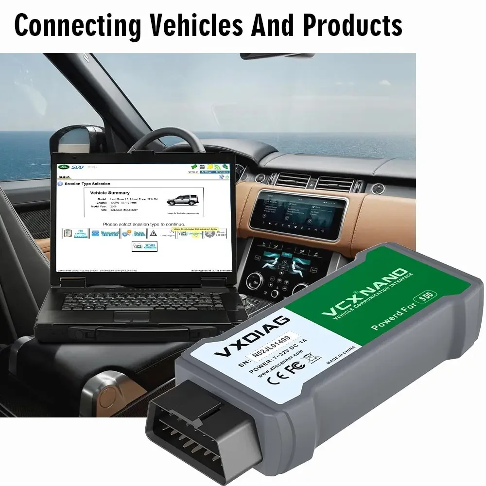 A+ V164 VXDIAG VCX NANO for Land Rover and for Jaguar with JLR SDD Software USB/WIFI  Version