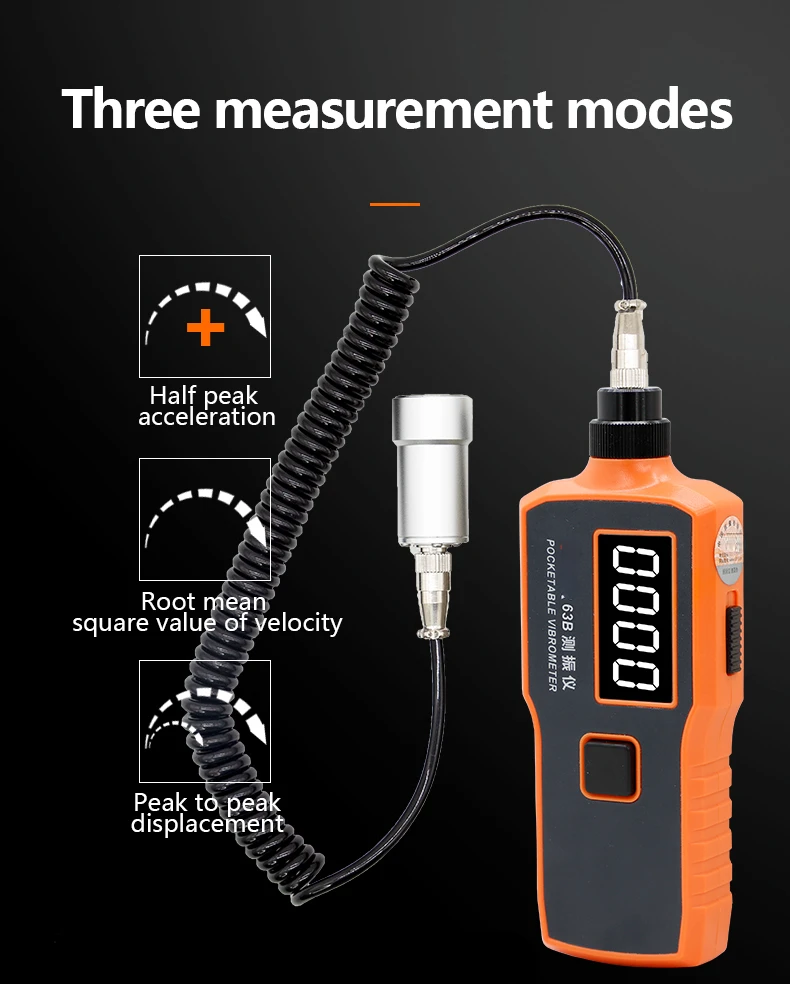 63 1999um Mini medidor de vibración q de mano medir la aceleración de velocidad de Displaqent del probador barato del objeto