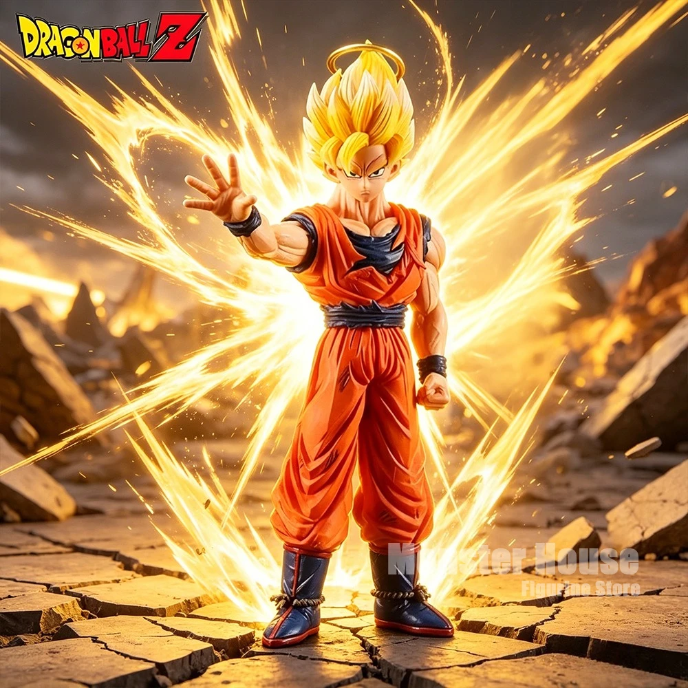 24,5cm/9,65 Zoll Anime Dragon Ball Figur Super Saiyan 2 Goku Actionfiguren PVC-Statue Desktop-Ornament Sammlermodell Spielzeug Geschenke