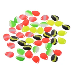 20Pcs Fishing Spinner Blades Baits DIY Acceessoires Smooth Nickel Spoons For Hard Lures Worm Spinner Baits Spoons Rigs Making