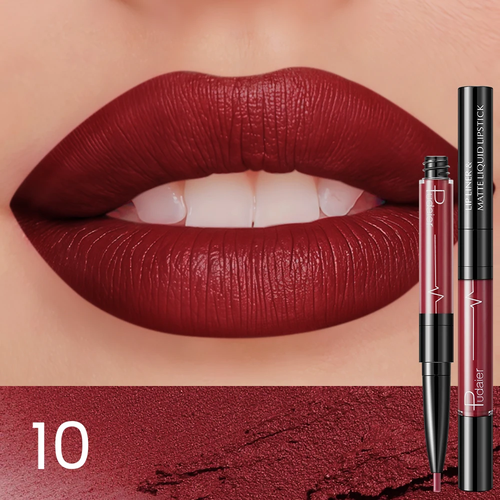Delineador labial impermeável ultrapreciso de ponta dupla - Forros labiais com alto pigmento, suave, à prova de suor