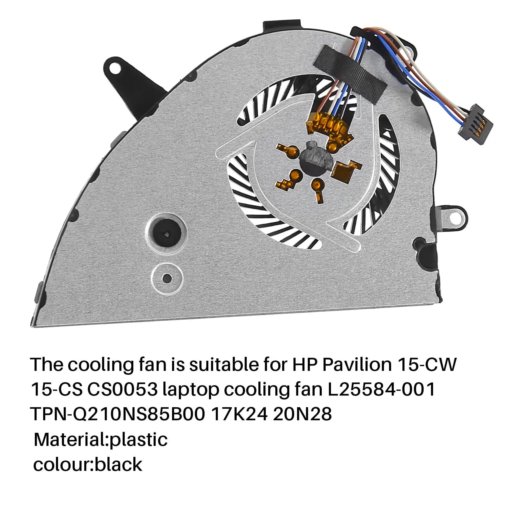 AY14 -Laptop CPU Cooling Fan For HP Pavilion 15-CW 15-CS CS0053 Laptop Cooling Fan L25584-001 TPN-Q210 NS85B00 17K24 20N28
