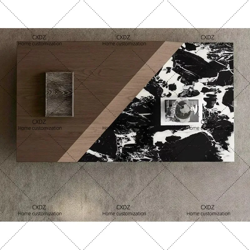 XX minimalism, special-shaped coffee table art suspension, high-end, color matching living room advanced