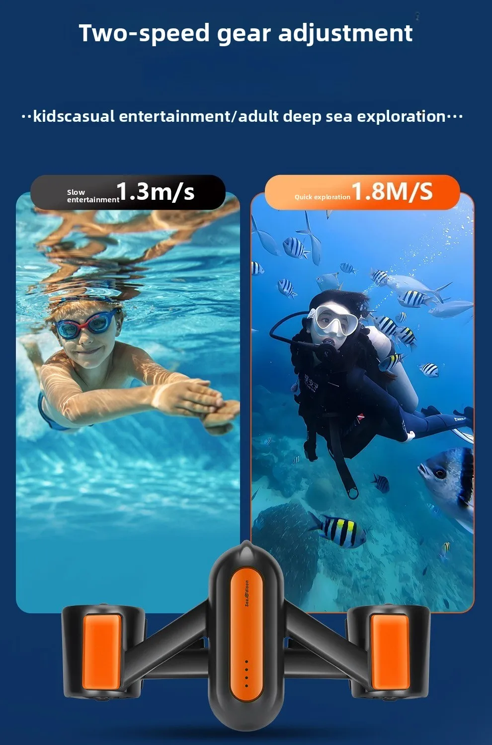 Underwater thruster diving booster shooting aircraft handheld equipment free diving