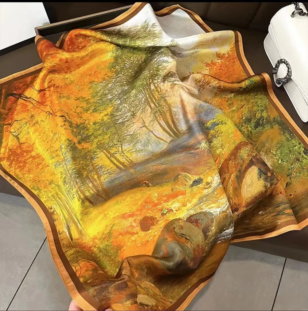 

BYSIFA|Yellow Luxury Brand Silk Scarf Shawl Women Foulard Fashion100% Mulberry Silk Scarves Wraps Fall Winter Brand Long Scarves