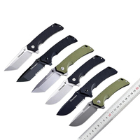 HARNDS Warrior/General Tactical Folding Knife Outdoor Camping Tool D2 Steel Blade G10 Handle With Durable Ballistic Nylon Sheath