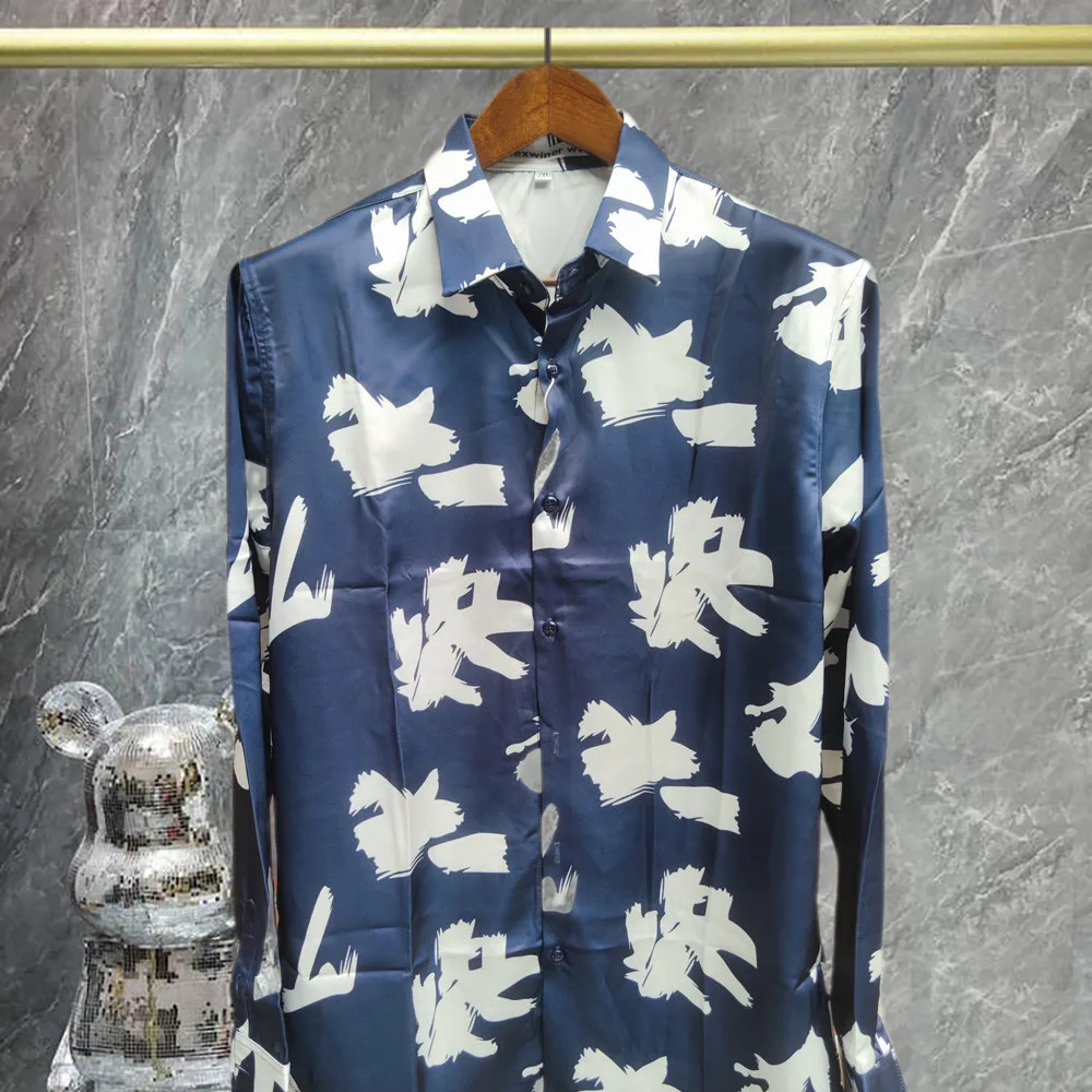 

Винтажная черно-белая одежда с принтом пейсли, тонкие классические рубашки, рубашка с длинными рукавами, топы, мужские праздничные гавайские тонкие сорочки Homme