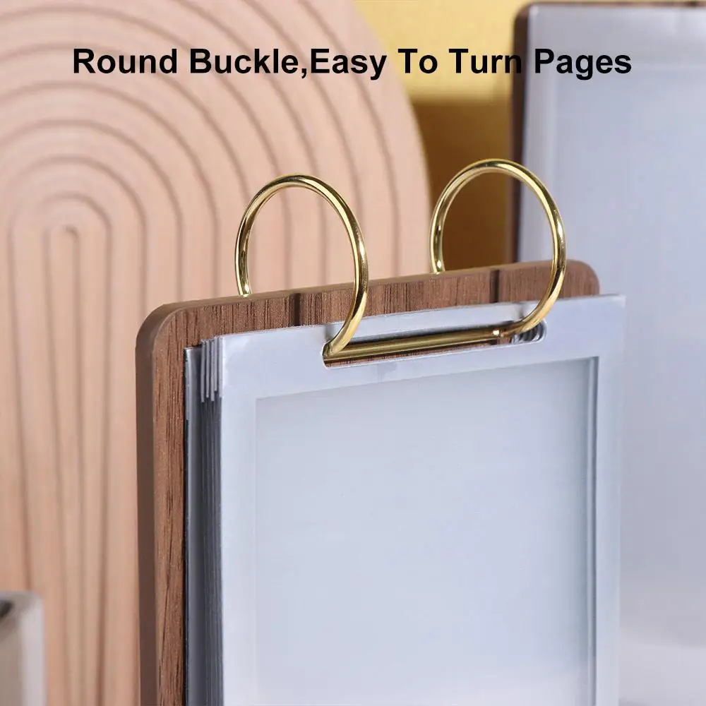 Wooden Holder Ads Display Stand Multi page Loose leaf Menu Card Holder Aon-slip Acrylic Sign Holder Display Stand