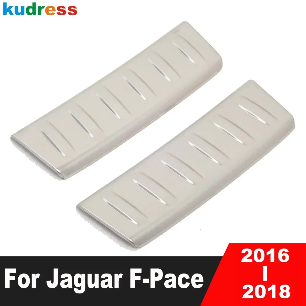 Rear Trunk Bumper Cover Trim For Jaguar F-Pace 2016 2017 2018 Steel Car Inner Tailgate Door Sill Plate Guard Pad Accessories