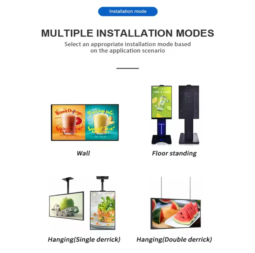 32-Inch Android Ultra Wide HD Multi Touch Screen  Wall-Mounted Advertising Display Elevator Wayfinding Education Welcome