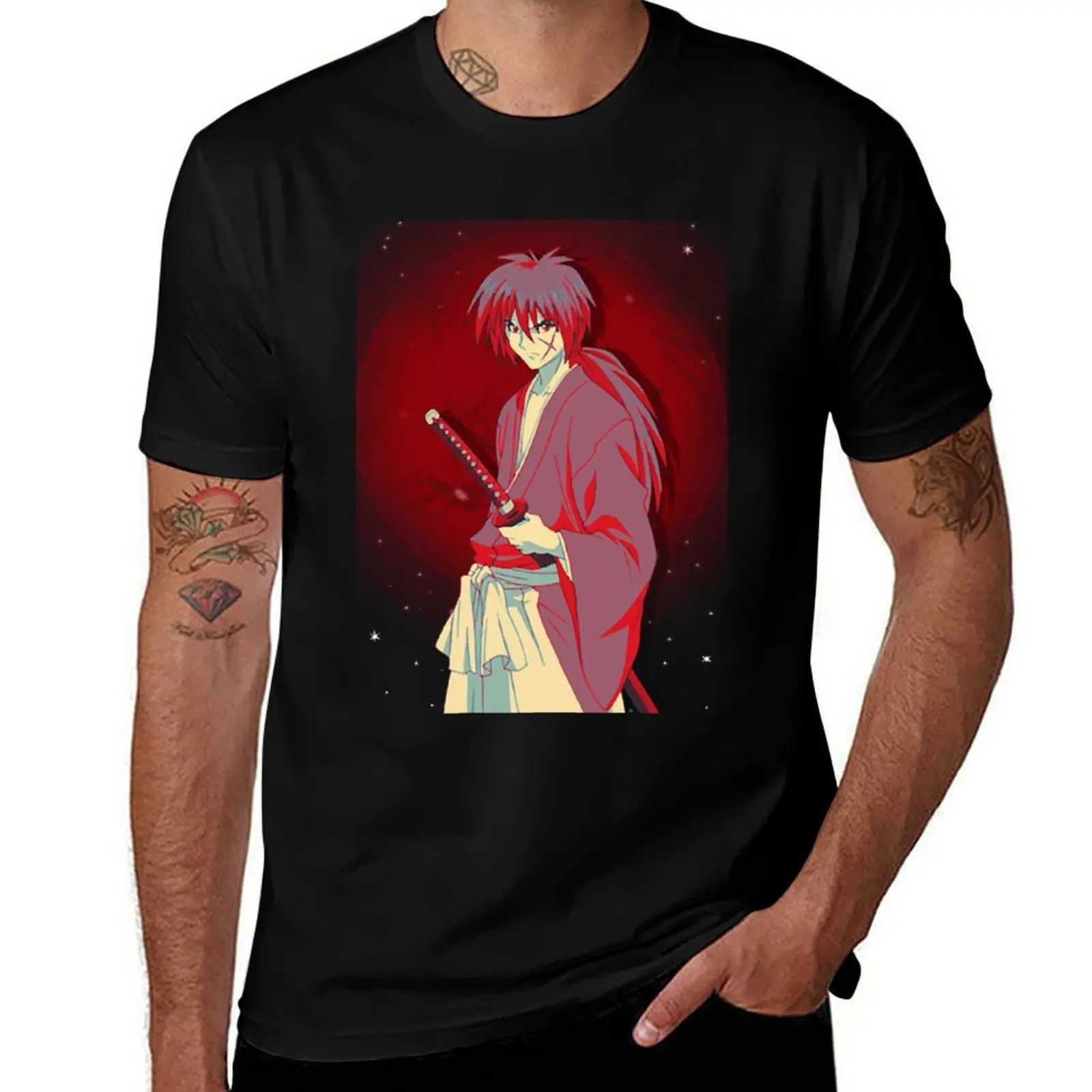 

kenshin again T-Shirt Funny t-shirt blue archive T-shirts oversize oversizeds designer t shirt men