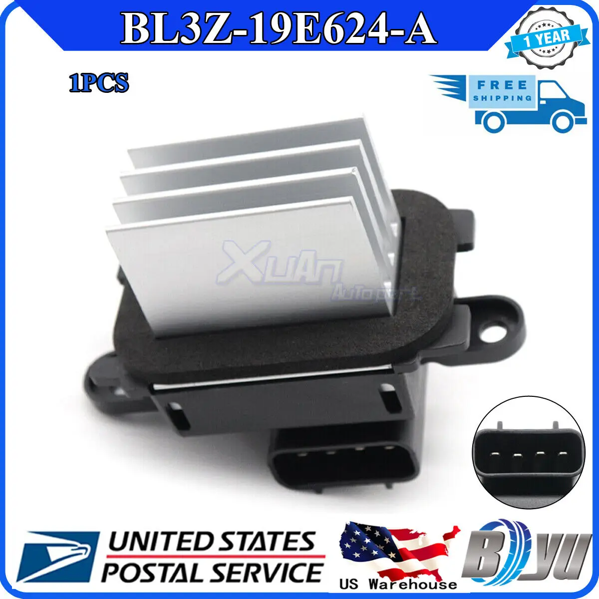 Car BL3Z-19E624-A Heater Fan HVAC AC Blower Motor Resistor Control Module For Ford F150 Expedition Lincoln Navigator 2009-2017