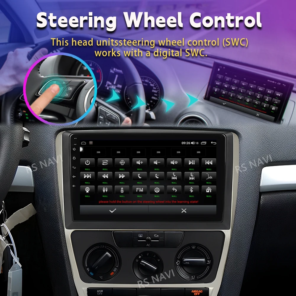 Android 16 Carplay Auto WIFI+4G Car Radio Multimedia Player For Skoda Octavia 2 A5 2008 - 2013 Autoradio Stereo 2din Head Unit