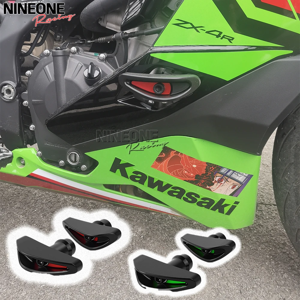 

Для KAWASAKI Ninja ZX4R SE ZX4RR ZX25R 2021-2024 комплект слайдеров рамы слайдеров Pro Shield Crash Skid Pad Guard Protection