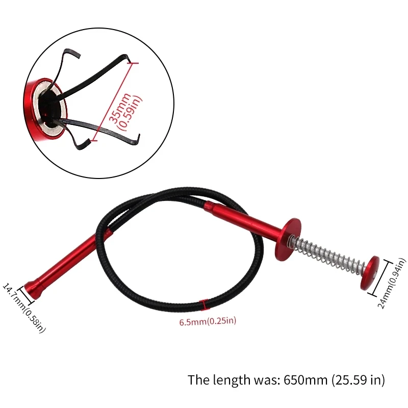 Imagem -06 - Multi-function Magnetic Reach Grab Prongs 360 Graus Bendable Pickup Tool Ímã Flexível Quatro Garra Fetch Device 65cm