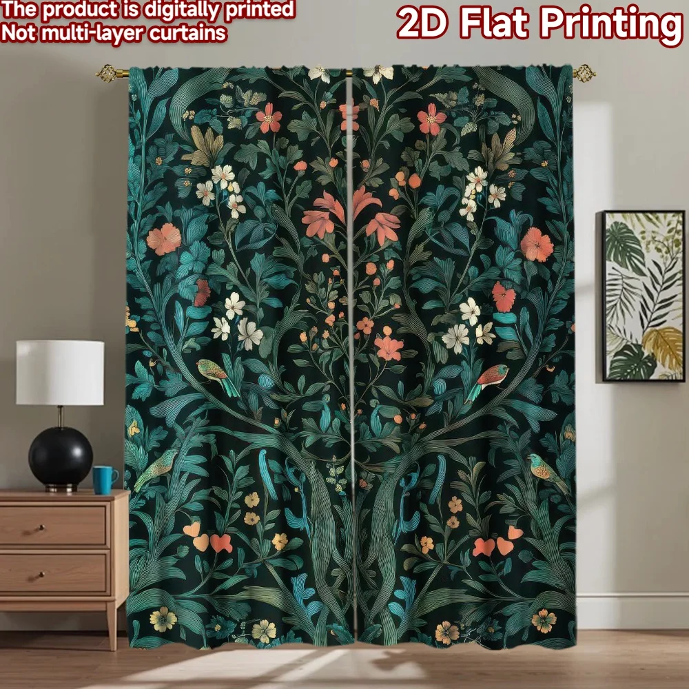 

1pc 2D flat Photography Backdrop Popular Backdrop Floral Birds and Vines 100% Polyester Family Party Perfect for Suitable for