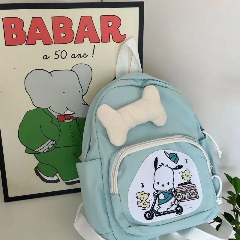 Новый школьный ранец Sanrio Pacha для учеников, милый вместительный Повседневный Легкий рюкзак на плечо с мультипликационным рисунком собаки