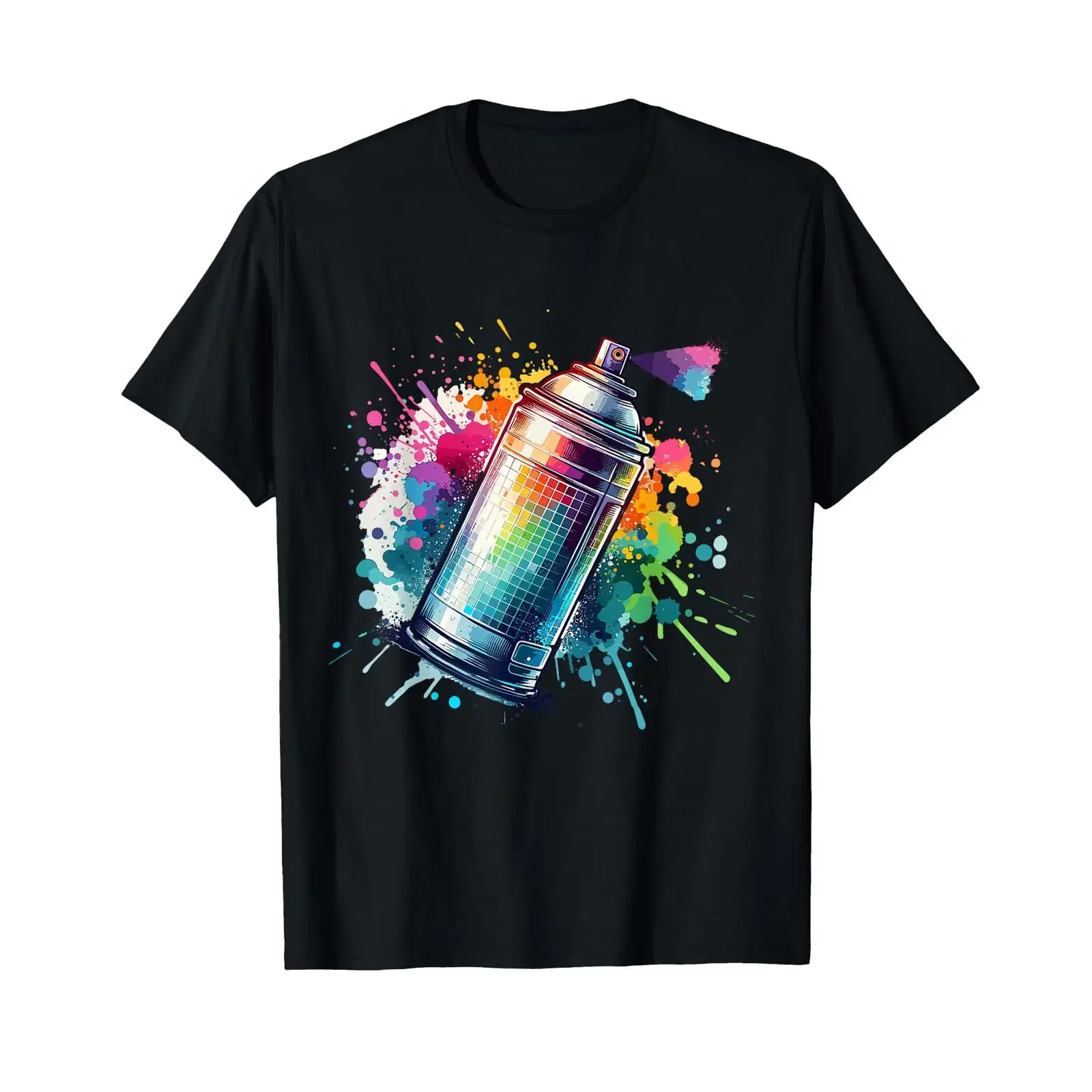 Fat Cap Graffiti Spray Can T Shirt vintage Washed Breathable Unisex fashion Comfortable Top For Everyday Wear Casual graphic