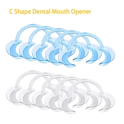 10Pcs/Pack Dental Cheek Retractor C Shape Teeth Whitening Intraoral Cheek Lip Opener Dentist Orthodontic Tool Clear White Blue