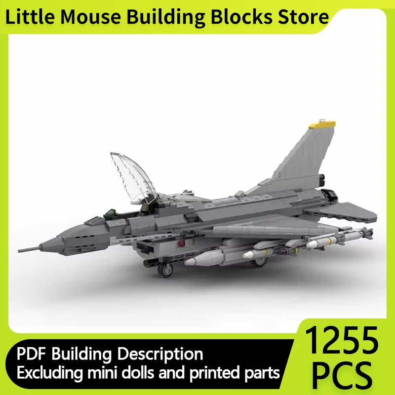 Military Aircraft Model MOC Building Retired Military Fighter Jets Modular Technology Gifts Holiday Assemble Children Toys Suit