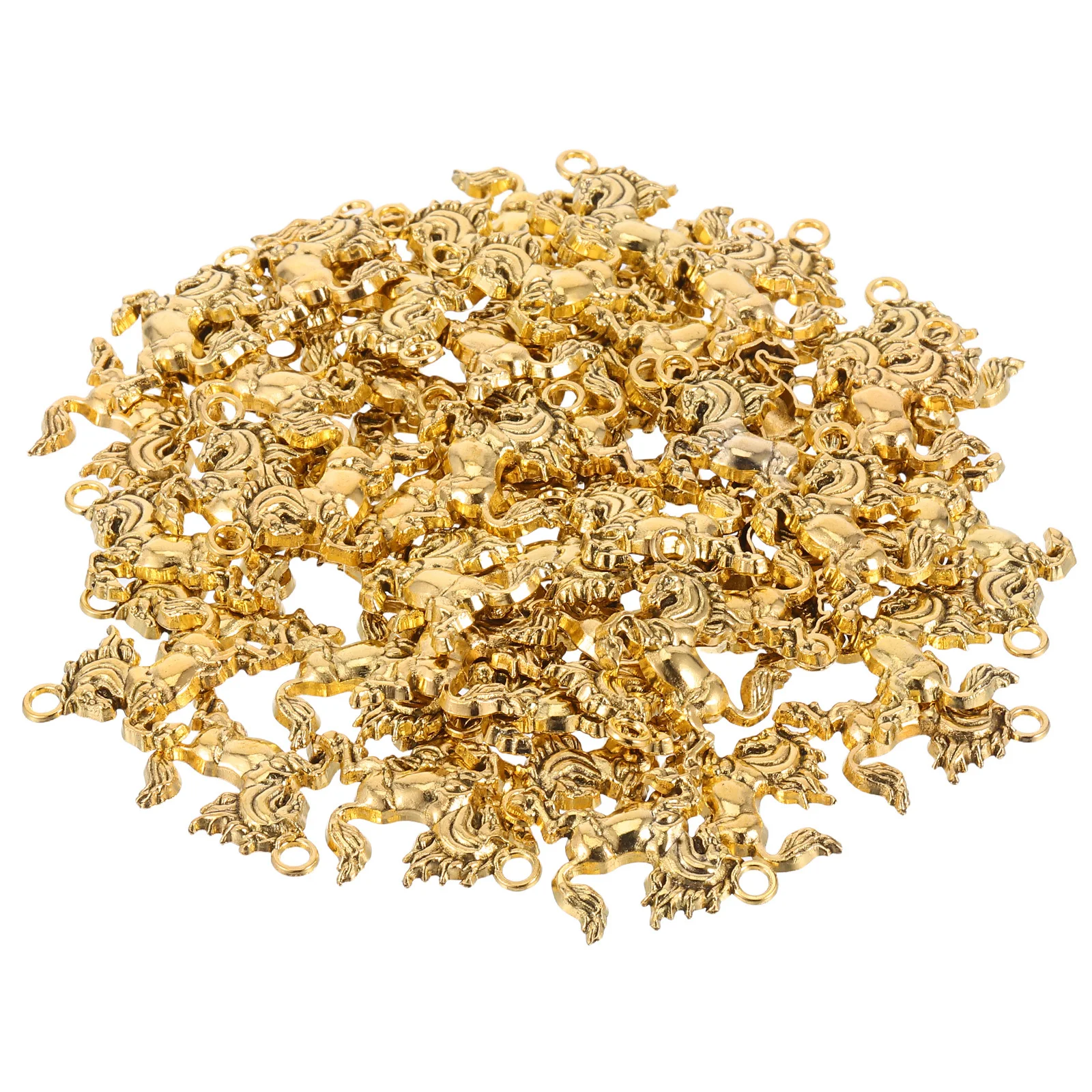 

60pcs Horse Pendant Charms 2026 Zodiac Running Horse Ornament For Jewelry Making Diy Lucky Charm Craft Supplies Gift Accessory