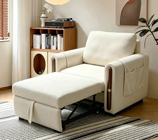 Chenier folding sofa bed model 16918-new Chinese multi-functional dual-purpose metal skeleton frame double sofa bed suitable