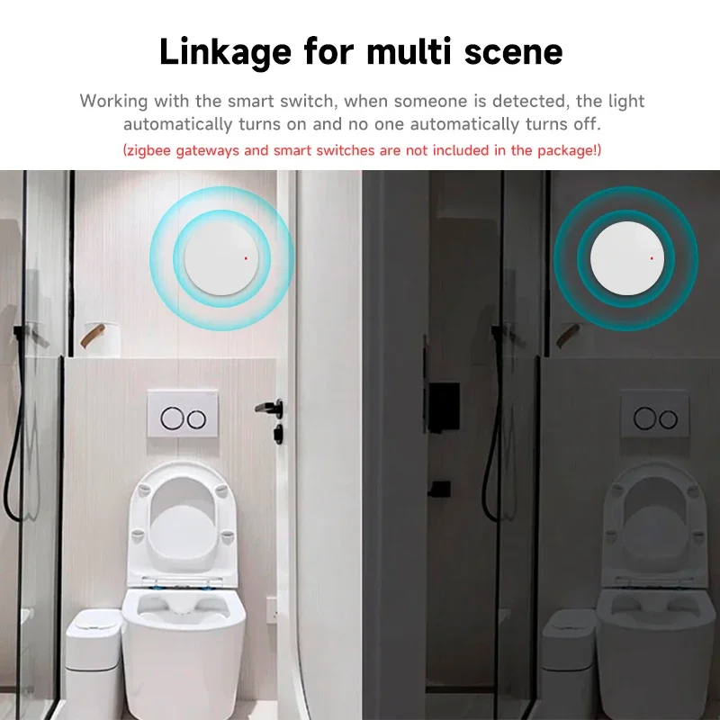 Tuya WiFi Zigbee Human Presence Detector Smart Human Body PIR Sensor High Precision Radar Motion Sensor Static Detect DC5V