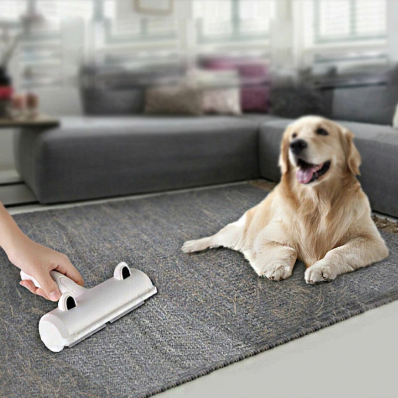 Hair removal device, cat hair cleaner, pet brush, dog and cat hair suction tool, push-pull reusable hair removal device