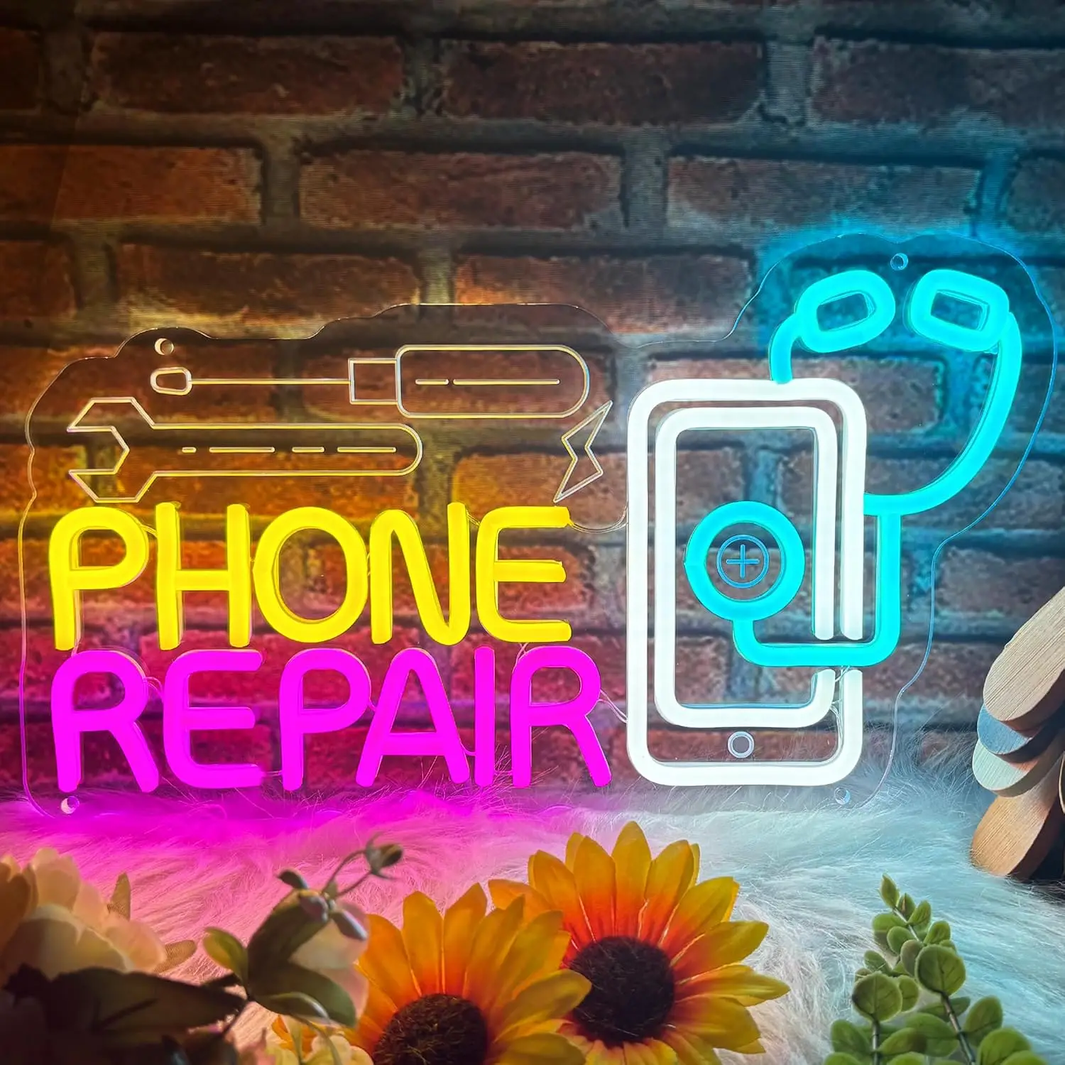Phone Repair LED Neon Sign USB Wall Hanging Light Mobile Phone Shop Window Decor Business Store Advertising Neon Lamp Gift