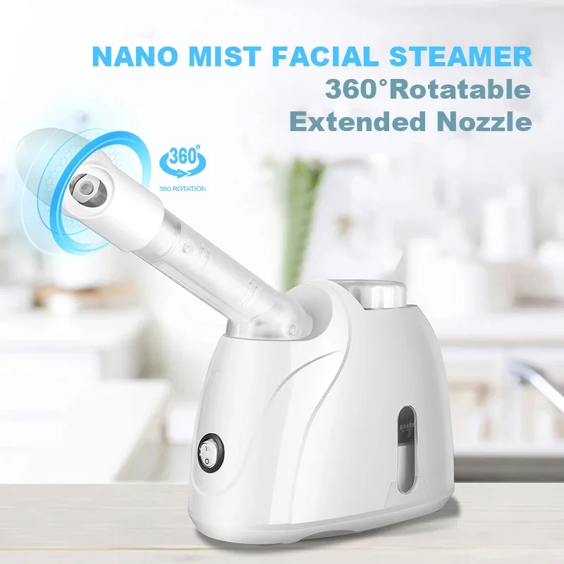 Portable facial hot steamer, home skin steamer, sprayer, nano ion steaming machine, home salon, spa care tools