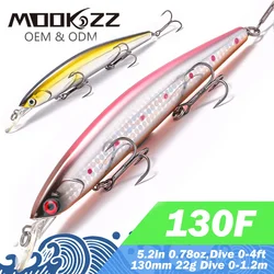Floating 130mm 22g MOOKZZ 2023 New Arrival Hot Sale Minnow Hard Fishing Lure Bait Hot Fishing Tackle Artificial Lures Bait