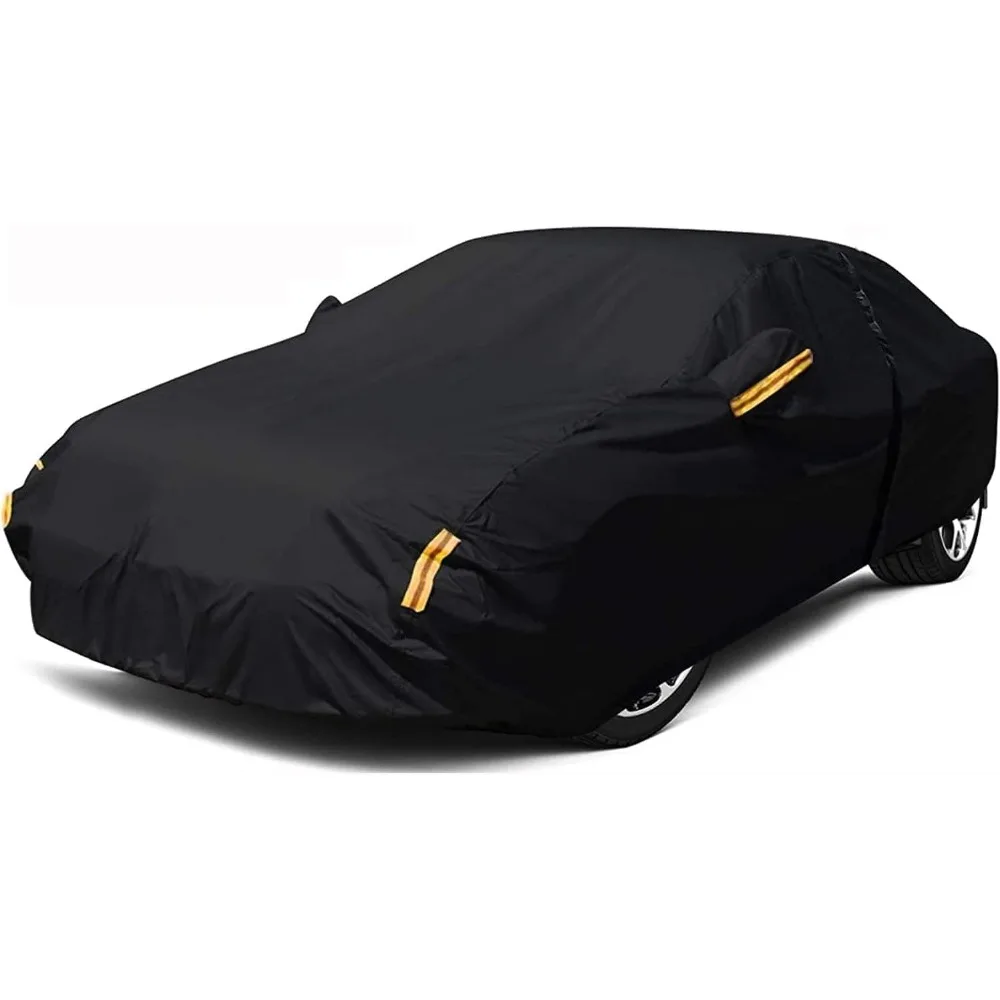 

Waterproof Heavy-Duty All-Weather Car Cover with Zipper Access, Fits Sedans Up to 183''L x 70''W x 59''H for Outdoor Protection