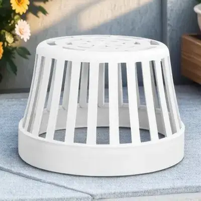 

Pvc Drainage Pipe Breathable Lid Roof Floor Drain Cover Filter Strainer Blockage Prevention Corrosion Resistant