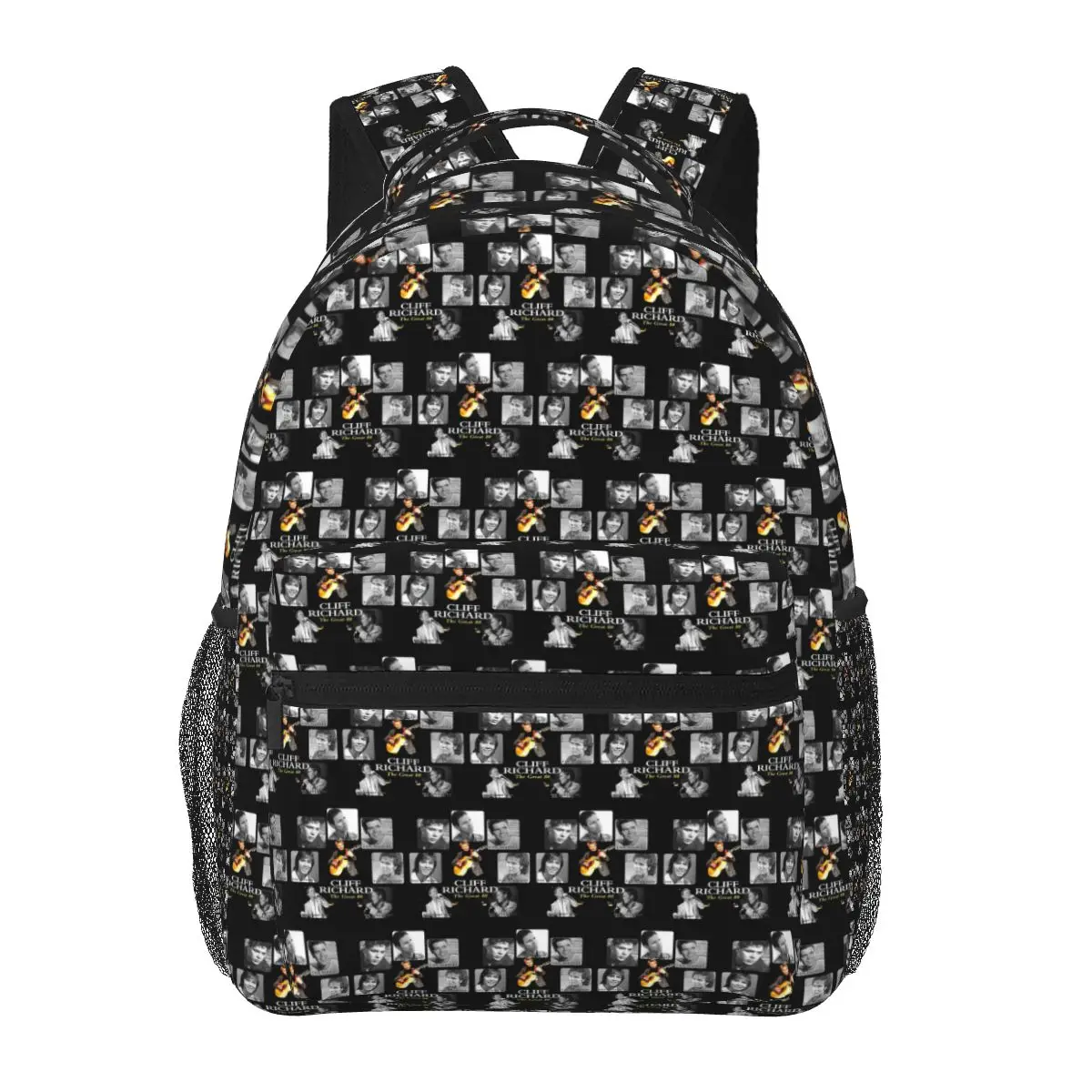 American Legend Singer Songwriter Actor Cliff Richard Student Backpack School Bag Hiking Travel Daypack Bookbag Shoulder Bags
