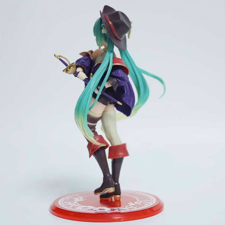 Hatsune Miku Desktop Cute Action Figure Tale Wonderland Miku Puss in Boots Anime Figurine Kawaii Girl Model Toy Adorable Decor