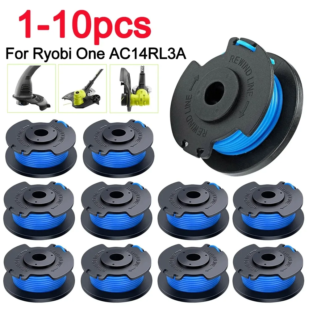 For Ryobi One+ Spool & Line For Ryobi AC14RL3A/AC14HCA For Cordless Grass Trimmer Blade Cutter Lawn Trimmer String Trimmer Spool