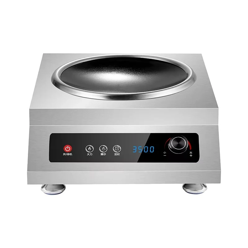 Commercial CE stainless steel electric cooker 220V110V electromagnetic induction cooker 6KW kitchen equipment concave