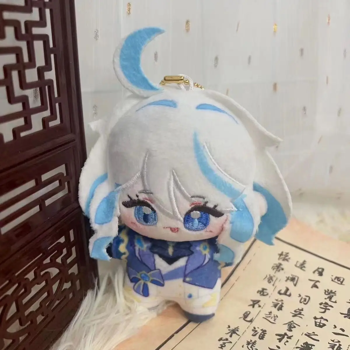 Genshin Impact Focalors Cute Figure Plush Stuffed Cotton Doll Backpack Pendant Boy Girl Toys Keychain Gift LY