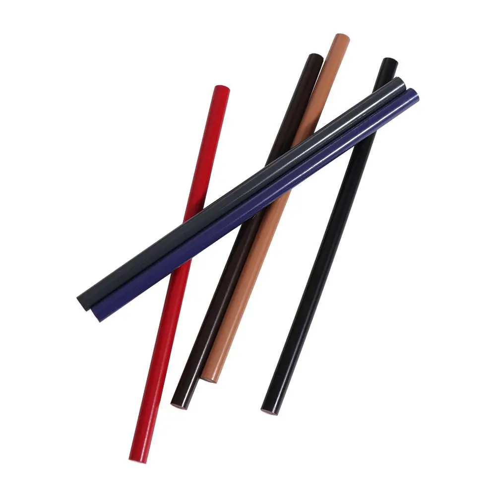 6-Farben-Augenbrauenstift aus Holz, Rot, Blau, nicht verschmiert, Augenbrauentönung, langlebig, wasserdicht, Microblading-Markierungsstift, Make-up-Werkzeug