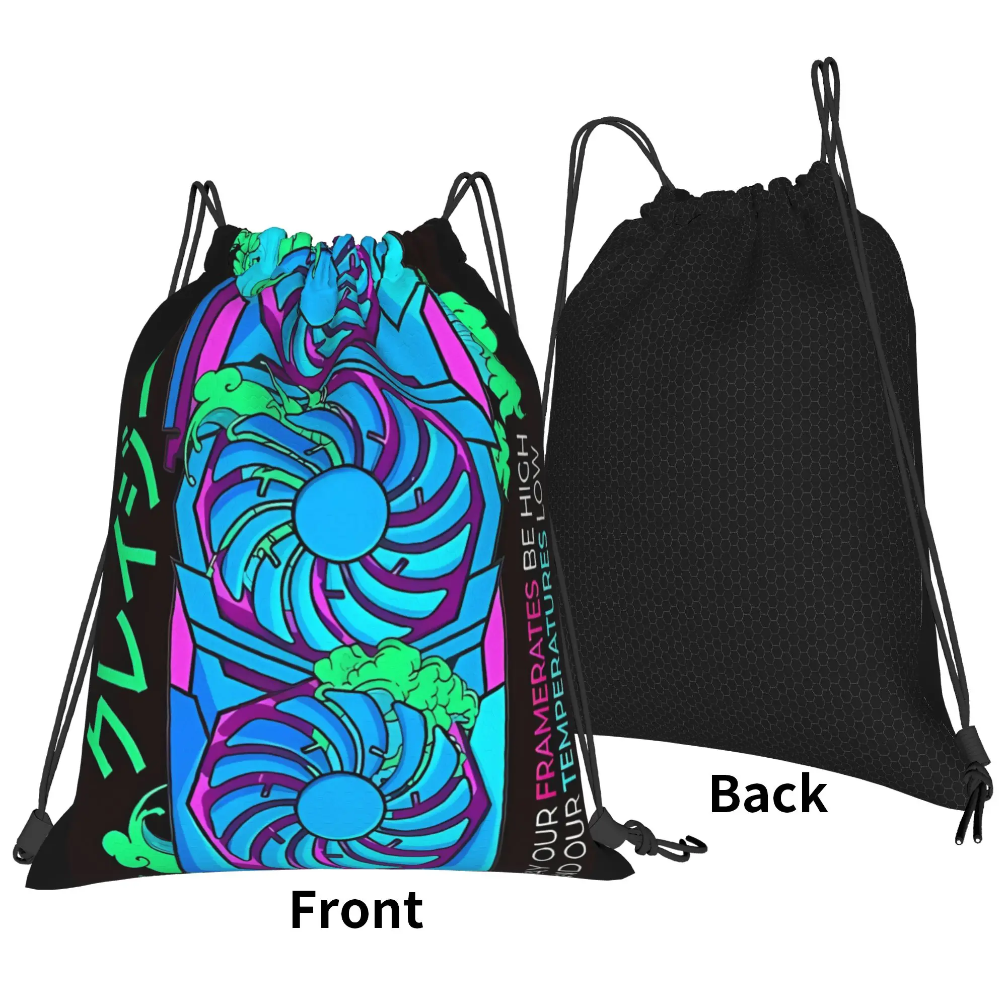 GPU SMOKER Graphics Card, RTX Rog Portable Hiking Drawstring gym Bags Riding Backpack Graduation Youth Day gift Storage Backpack