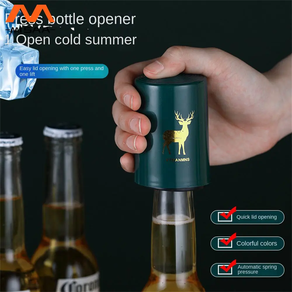 Beer Bottle Opener Convenient Attractive Versatile Must-have Functional Popular Magnetic Press Lid Opener Bar Tool Magnetic