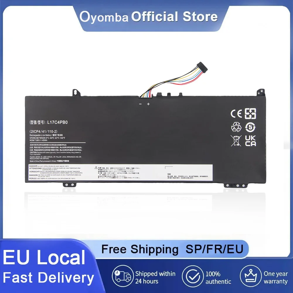 Oyomba 45Wh L17C4PB0 batería de ordenador portátil para Lenovo IdeaPad Flex 6-14IKB 6-14ARR IdeaPad 530S-14ARR 530S-14IKB 530S-15IKB 530-14ARR